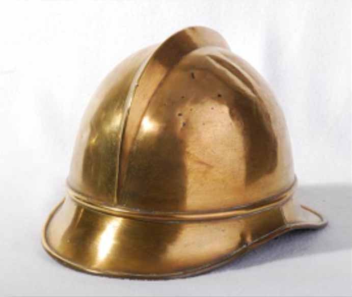 Historischer Feuerwehr Messing Helm